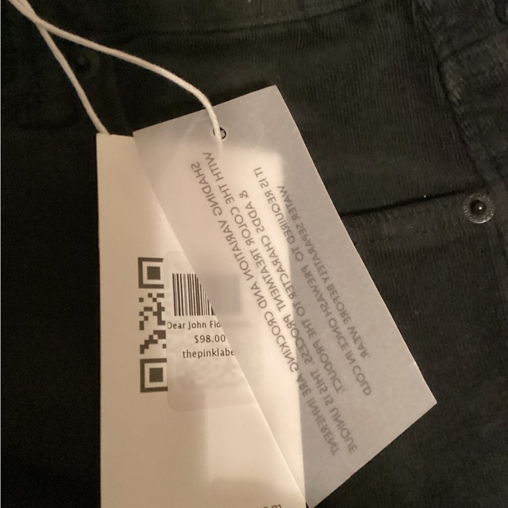 Dear John Fiona Wide Leg High Wasted Black Corduroy Jeans Size 30 NWT - Picture 8 of 12